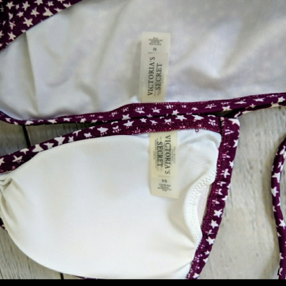 Victoria's Secret purple & white star bikini Top 👙 - Picture 4 of 4